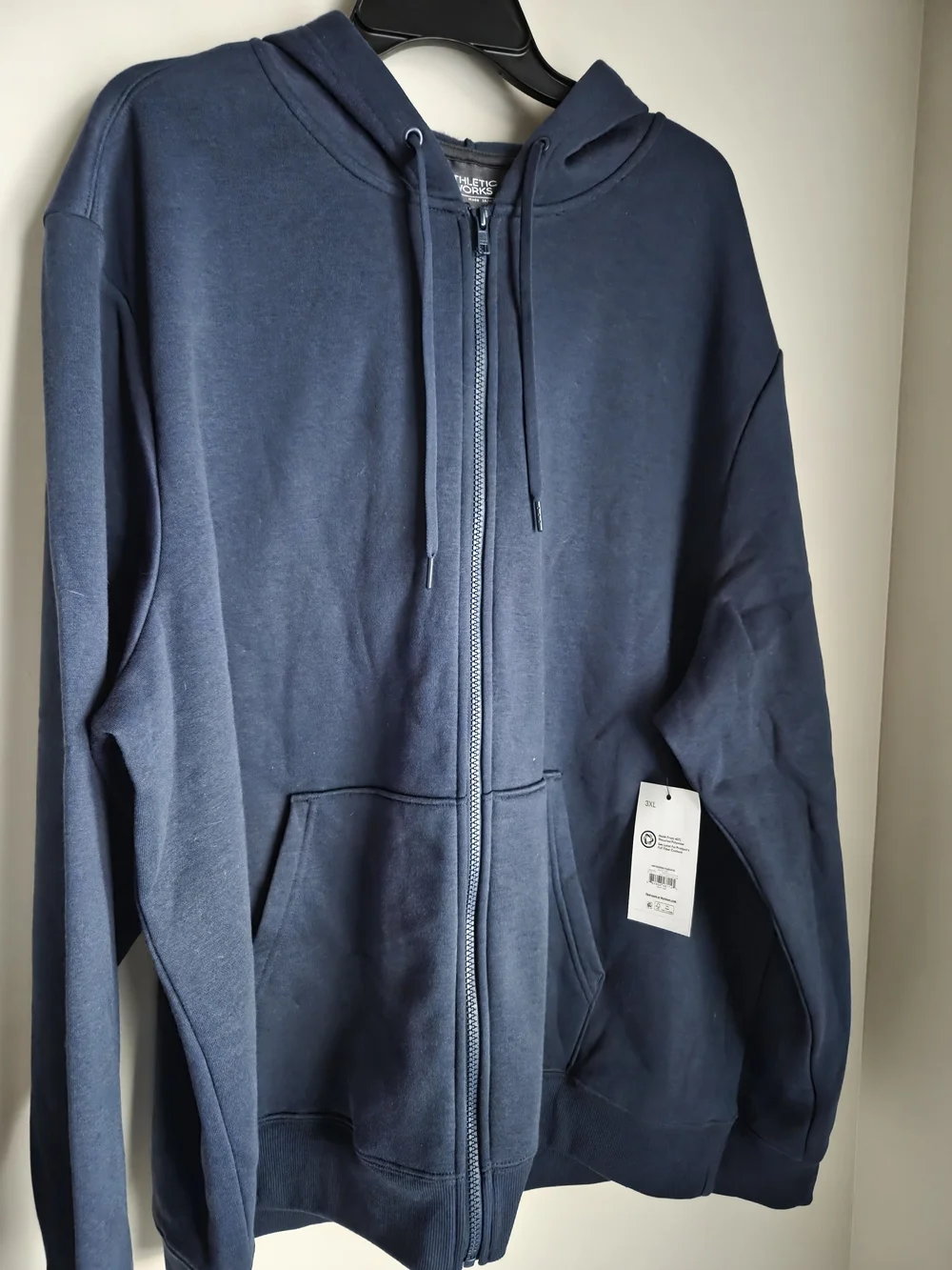 Men's Navy Full-Zip Hoodie Sweatshirt